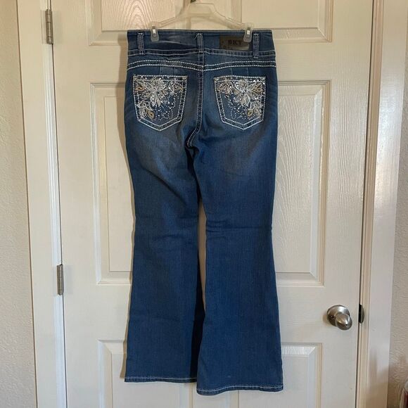 Sky Size 11 to 12 Youth Embroidered Western Boot Cut Jeans - Picture 7 of 10